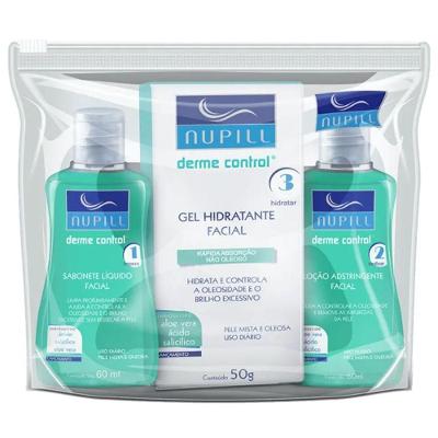 Kit Facial Derme Control Travel Anti Acne Peles Mistas Oleosas Tamanho Compacto Nupill