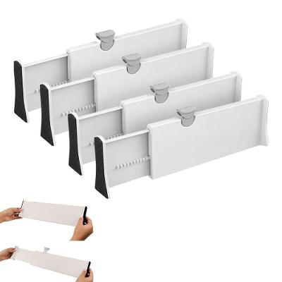 Kit 4 Separadores de Gaveta SU-ORGGAV Ajustável Retrátil Multiuso Branco Mundo LGBT