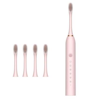 Escova de Dentes Elétrica Sonic OEM IPX7 Rosa com 6 Modos de Trabalho