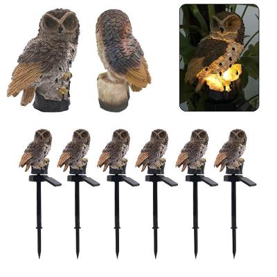 Kit 6 Luminárias Solares Coruja SU-CORU LED Jardim Marrom AB Mídia