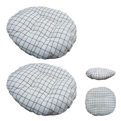 Kit 2 Almofadas Futton Redondas SU-STO1 Assento Algodão Branco Leva Pro Pet
