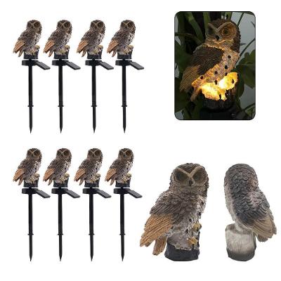 Kit 8 Luminárias Solares Coruja LED SU-CORU IP65 Marrom Leva Pro Pet