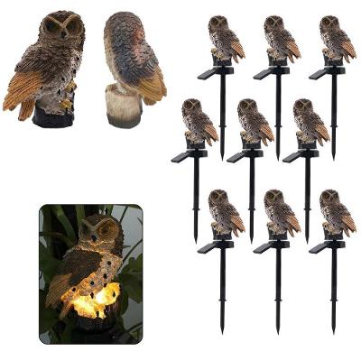 Kit 9 Corujas Luminária Solar LED Jardim SU-CORU Marrom Mundo LGBT