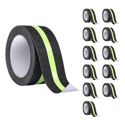 Kit 11 Fitas Antiderrapantes Adesivas SU-NOSA1 5M Faixa Fluorescente Degrau Preta Leva Pra Casa