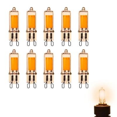 Kit 10 Lâmpadas LED Decorativas G9 2W Luz Âmbar Bivolt AB Mídia