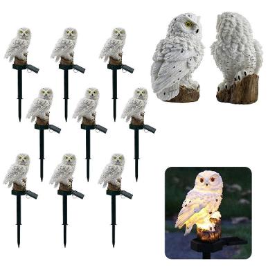 Kit 9 Corujas Luminária Solar LED Jardim SU-CORU Branco Mundo LGBT