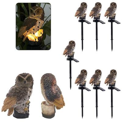 Kit 7 Corujas Luminária Solar LED Decorativa Marrom Mundo LGBT