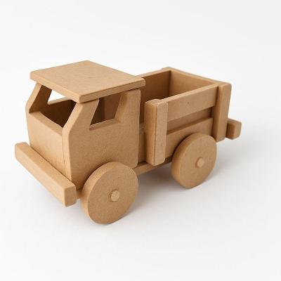 Kit 15 Carrinhos de Madeira MDF Caçamba Porta Objetos 13x7cm