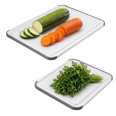 Jogo 2 Tábuas de Corte KEG710NOSMGA Antiderrapante Polipropileno para Cozinha Branco Kitchenaid