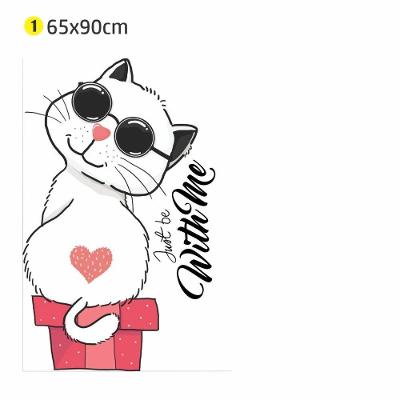Adesivo de Parede Cat Just Be With Me 65x90cm Decorativo Removível
