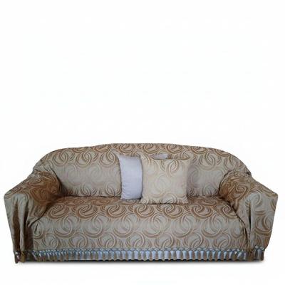 Manta Xale Jacquard Argolas Douradas Reversível para Sofá 180x280cm