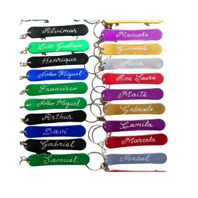 Kit 20 Chaveiros Skate Alumínio Personalizados com Nome 7,5cm