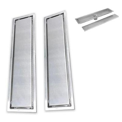 Kit 2 Ralos Lineares Invisíveis 40cm Inox Anti Odor AB Mídia