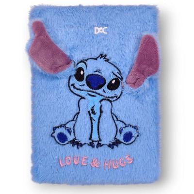 Caderno de Anotações DAC Stitch Pelúcia A5 Disney 80 Folhas Azul
