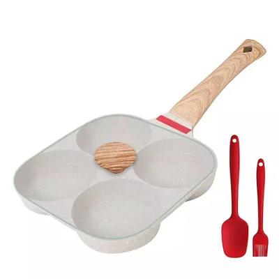 Frigideira de Ovo Antiaderente 4-Cup com Tampa Flip Branca Elashopp