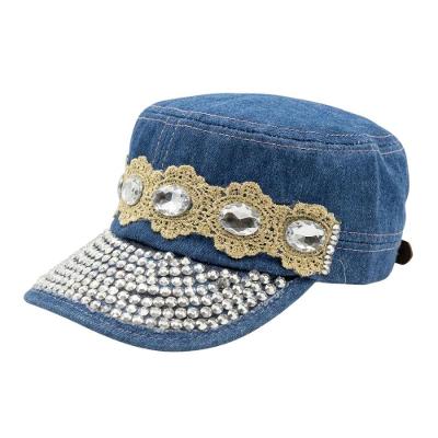 Boina Superglx Store Feminina Jeans Algodão Único Azul Vintage Mulher