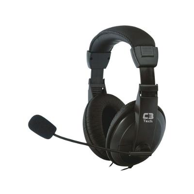 Headset C3tech Voicer Comfort PH-60BK com Microfone 2x P2 3.5MM Preto