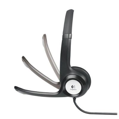 Headset Logitech H390 com Microfone Giratório e Controles USB