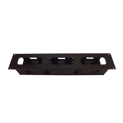 Guia Organizador de Cabos 2Ux19 Padrão 19" Tampa Removível Preto Max Eletron