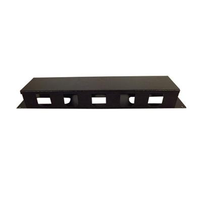 Guia Organizador de Cabos 2U 19" Alta Densidade Preto Max Eletron