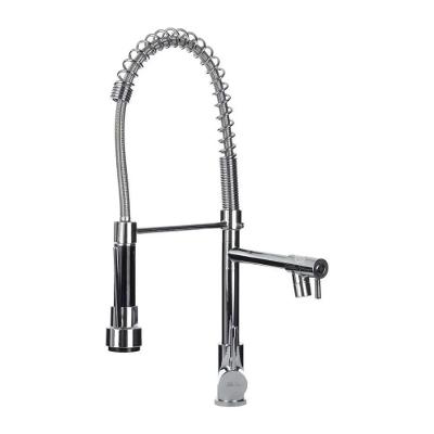 Torneira Gourmet Monocomando TOR-001 de Mesa Inox Acetinado Preto e Rosê Gold