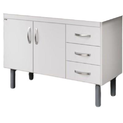 Armário de Cozinha Tóquio 3 Gavetas MDF 116,2cm Branco AJ Rorato