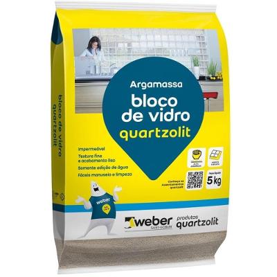 Argamassa para Bloco de Vidro Weber Col Assentamento e Rejuntamento 5KG Quartzolit