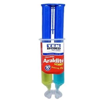 Adesivo Epóxi Araldite Hobby 25g com Seringa Misturador Tekbond