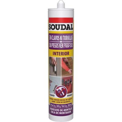 Adesivo sem Parafuso Interior a Base de Água Branco 360g Soudal