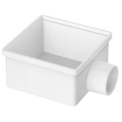 Corpo para Ralo Quadrado com Bolsa 100x53x40mm PVC Branco Tigre