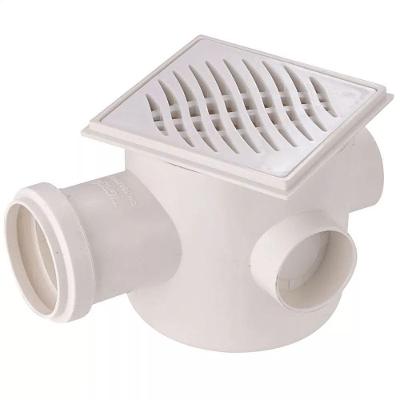 Corpo Caixa Sifão Porta-Grelha Quadrada 100x100x50MM Branco Tigre