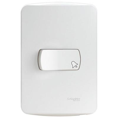 Conjunto Pulsador de Campainha Miluz S3B62460 10A 250V Branco Steck