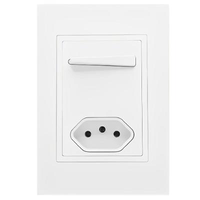 Conjunto Tomada com Interruptor Simples 4x2 10A RVB-1000-19 Ravenna