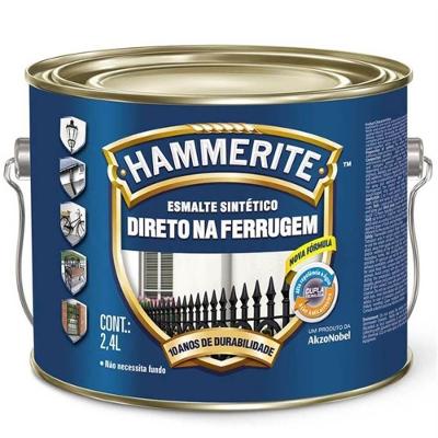 Esmalte Sintético Antiferrugem Hammerite Brilhante 2,4L Cinza Coral