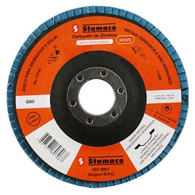 Flap de Lixa 706.7 115x22MM Grão 60 13.300 RPM para Metal Stamaco