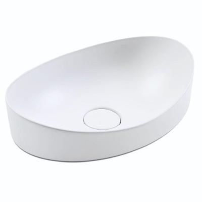 Cuba de Apoio Oval Sobrepor Porcelana Brilhosa Branca ICA2100 Icasa