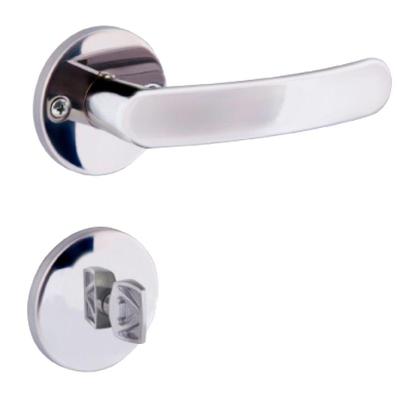 Fechadura para Banheiro Inox Premium WC 2800-11 Porta de Madeira Inox Polido