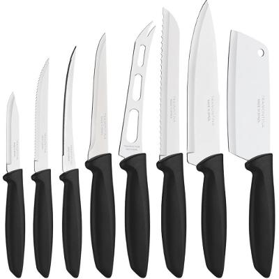 Jogo de Facas Plenus Aço Inox 8 Peças para Cozinha Preto Tramontina