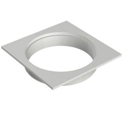 Porta Grelha Quadrada Branca para Grelha Redonda 100mm Tigre