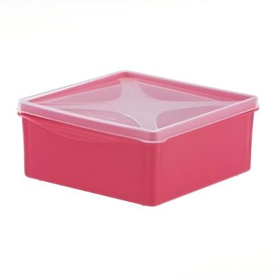 Organizador Multiuso Quadrado Baixo 1,3L Plástico Cozinha 674-2 Top Line UD