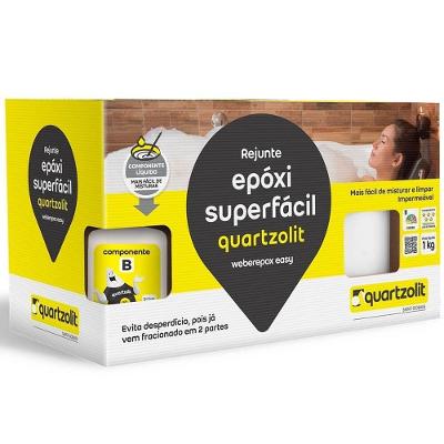 Rejunte Epóxi Superfácil Corda 1kg Impermeável Antimofo Quartzolit