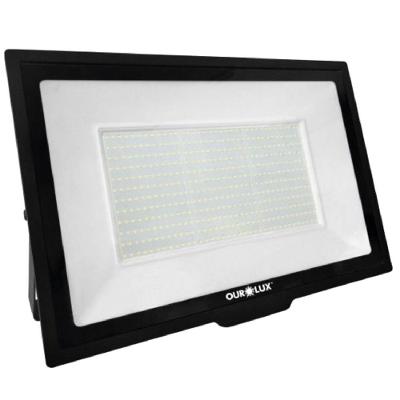 Projetor LED Superled Slim 500W Bivolt 6500K IP65 Preto Ourolux