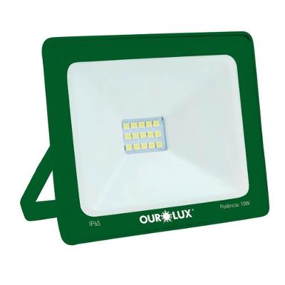 Projetor LED Slim Superled 03281 Baixo Consumo Bivolt Verde Ourolux