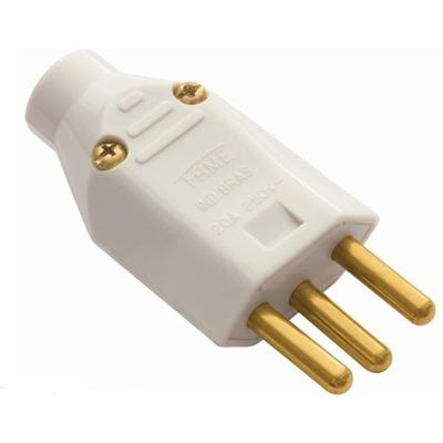 Plugue 2P+T Bipolar 1730 Junção Macho 20A 250V Sobrepor Cinza Fame Brasil