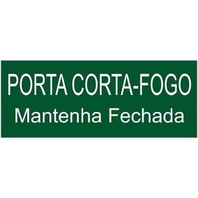 Placa de Sinalização Porta Corta-fogo Fotoluminescente Auto-adesiva 315 AN Sinalize