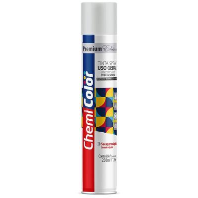 Tinta Spray Premium Edition Uso Geral 250ML Branco Fosco Chemi Color