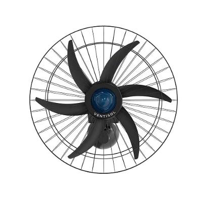 Ventilador de Parede Ventisol 230W 60cm 6 Pás Preto Falcon Bivolt