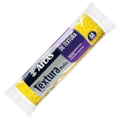 Rolo de Textura Média Espuma 23cm 110-65 Amarelo Pincéis Atlas
