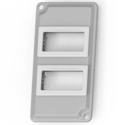 Tampa para Caixa de Derivação E011020702 Alumínio 2 Postos Horizontais Inox Wetzel