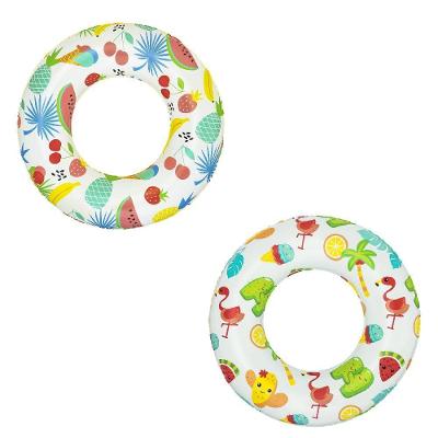 Boia Circular Inflável Infantil 36014 para Praia e Piscina Estampas Sortidas 61CM Bestway